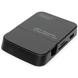 Digitus Estación de acoplamiento para smartphone USB-C™, 7 puertos negro, 7 puertos, USB 2.0, USB 3.2 Gen 1 (3.1 Gen 1) Type-A, MicroSD (TransFlash), SD, SDHC, SDXC, 625 Mbit/s, Negro, Plástico