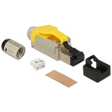 DeLOCK 86287 conector RJ-45 Plata, Amarillo, Enchufe amarillo, RJ-45, Plata, Amarillo, Zinc, Cat6a, S/UTP (STP), 18,4 mm