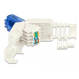 DeLOCK 86417 conector RJ-45 Azul, Blanco, Enchufe blanco, RJ-45, Azul, Blanco, Cat6a, U/UTP (UTP), 18 mm, 52,8 mm