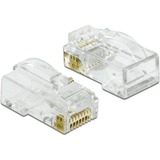 DeLOCK 86473 conector RJ-45 Transparente, Enchufe transparente, RJ-45, Transparente, Macho, Derecho, Policarbonato, Cat6