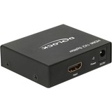 DeLOCK 87701 divisor de video HDMI 2x HDMI, Splitter HDMI negro, HDMI, 2x HDMI, Negro, Metal, 340 MHz, 1 m