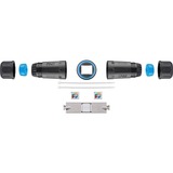 goobay 44414 conector 2 Negro, Embrague negro, Negro, Hembra/Hembra, Plástico, Cat6a, S/UTP (STP), 22/26