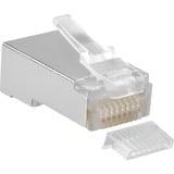 goobay 68079 conector RJ45 Plata, Adaptador de red RJ45, Plata, Macho, Derecho, Plástico, Cat5, A granel