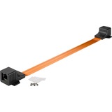 goobay 71413 cable de red Transparente 0,5 m negro/Cobre, 0,5 m, RJ-45, RJ-45