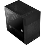 Aerocool Atomic Mini Tower Negro, Cajas de torre negro, Mini Tower, PC, Negro, micro ATX, Mini-ITX, ABS, SPCC, 18,4 cm