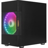 Aerocool Atomic Mini Tower Negro, Cajas de torre negro, Mini Tower, PC, Negro, micro ATX, Mini-ITX, ABS, SPCC, 18,4 cm