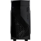 Aerocool CS102 carcasa de ordenador Midi Tower Negro, Cajas de torre negro, Midi Tower, PC, Negro, micro ATX, Mini-ITX, 15 cm, 24 cm