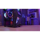 Aerocool Glider Tempered Glass Negro, Cajas de torre negro, PC, Negro, ATX, micro ATX, Mini-ITX, Acrilonitrilo butadieno estireno (ABS), SPCC, Acero, Juego, 15,7 cm