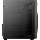 Aerocool Glider Tempered Glass Negro, Cajas de torre negro, PC, Negro, ATX, micro ATX, Mini-ITX, Acrilonitrilo butadieno estireno (ABS), SPCC, Acero, Juego, 15,7 cm