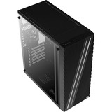 Aerocool Streak Midi Tower Negro, Cajas de torre negro, Midi Tower, PC, Negro, ATX, micro ATX, Mini-ITX, Acrilonitrilo butadieno estireno (ABS), SPCC, Multi