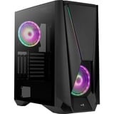 Aerocool Visor Midi Tower Negro, Cajas de torre negro, Midi Tower, PC, Negro, ATX, EATX, micro ATX, Mini-ITX, Acrilonitrilo butadieno estireno (ABS), SPCC, Acero, Juego