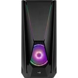 Aerocool Visor Midi Tower Negro, Cajas de torre negro, Midi Tower, PC, Negro, ATX, EATX, micro ATX, Mini-ITX, Acrilonitrilo butadieno estireno (ABS), SPCC, Acero, Juego