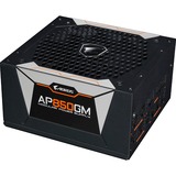 GIGABYTE GP-AP850GM unidad de fuente de alimentación 850 W 20+4 pin ATX ATX Negro, Fuente de alimentación de PC negro, 850 W, 100 - 240 V, 47 - 63 Hz, 10 A, Activo, 120 W