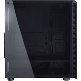 Inter-Tech CXC2 Torre Negro, Cajas de torre negro, Torre, PC, Negro, ATX, ITX, micro ATX, Vidrio templado, Azul