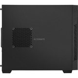 Sharkoon S1000 Torre Negro, Cajas de torre negro, Torre, PC, Negro, micro ATX, Mini-ITX, Metal, 15,5 cm