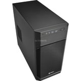 Sharkoon V1000 Mini Tower Negro, Cajas de torre negro, Mini Tower, PC, Negro, micro ATX, Mini-ITX, Metal, 15,5 cm