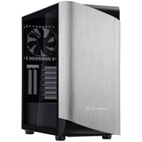 SilverStone SETA A1 Midi Tower Negro, Plata, Cajas de torre negro/Plateado, Midi Tower, PC, Negro, Plata, ATX, micro ATX, Mini-ITX, Aluminio, Acero, Vidrio templado, 17,5 cm