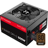 Thermaltake Smart DPS G unidad de fuente de alimentación 500 W 24-pin ATX ATX Negro, Fuente de alimentación de PC negro, 500 W, 100 - 240 V, 600 W, 47 - 63 Hz, 8 A, Activo