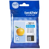 Brother LC-3211C cartucho de tinta Original Rendimiento estándar Cian Rendimiento estándar, 200 páginas