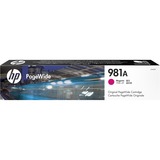 HP Cartucho original PageWide 981A magenta, Tinta Rendimiento estándar, Tinta a base de pigmentos, 69 ml, 6000 páginas, 1 pieza(s)