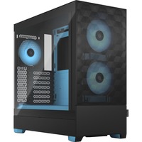 Fractal Design Pop Air Torre Negro, Cian, Cajas de torre negro/Celeste, Torre, PC, Negro, Cian, ATX, micro ATX, Mini-ITX, Acero, Vidrio templado, Multi