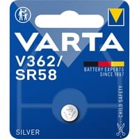 VARTA -V362 Pilas domésticas, Batería Batería de un solo uso, Óxido de plata, 1,55 V, 1 pieza(s), Plata, 2,1 mm