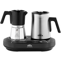 Arzum OK0027, Cafetera de moka cromado/Negro