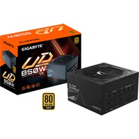 GIGABYTE UD850GM unidad de fuente de alimentación 850 W 20+4 pin ATX ATX Negro, Fuente de alimentación de PC negro, 850 W, 100 - 240 V, 50/60 Hz, 12 A, 6 A, Activo