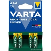 VARTA -56703B Pilas domésticas, Batería Batería recargable, AAA, Níquel-metal hidruro (NiMH), 1,2 V, 4 pieza(s), 800 mAh