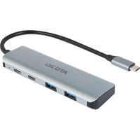 DICOTA D32061, Hub USB plateado