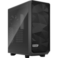 Fractal Design Meshify 2 Compact Torre Negro, Cajas de torre gris/Negro, Torre, PC, Negro, ATX, micro ATX, Mini-ITX, Acero, Vidrio templado, Juego