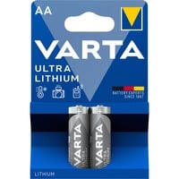 VARTA 06106 Batería de un solo uso AA Litio Batería de un solo uso, AA, Litio, 1,5 V, 2 pieza(s), 2900 mAh