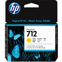 HP Cartucho de Tinta DesignJet 712 amarillo de 29 ml Rendimiento estándar, Tinta a base de colorante, 29 ml, 1 pieza(s), Pack individual