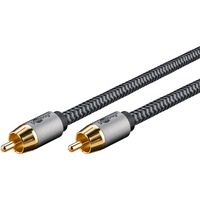 goobay 65296, Cable negro/Plateado