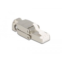 DeLOCK 86927 conector RJ-45 Plata, Enchufe RJ-45, Plata, Macho, Derecho, Zinc, Cat6a