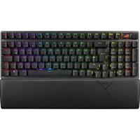 ASUS ROG Strix Scope II 96 Wireless teclado Juego USB + RF Wireless + Bluetooth QWERTZ Alemán Negro, Teclado para gaming negro, Inalámbrico y alámbrico, USB + RF Wireless + Bluetooth, Interruptor mecánico, QWERTZ, LED RGB, Negro