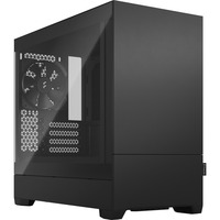 Fractal Design Pop Mini Silent Mini Tower Negro, Cajas de torre negro, Mini Tower, PC, Negro, micro ATX, Mini-ITX, Acero, Vidrio templado, 17 cm