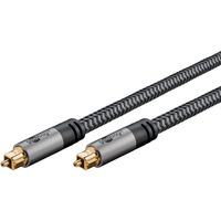 goobay 65307, Cable negro/Plateado