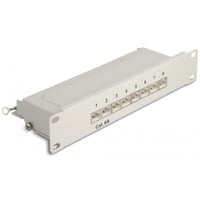 DeLOCK 66873 panel de parcheo 1U, Patch Panel gris, Cat6a, Gris, Metal, 1U, 254 mm, 100 mm