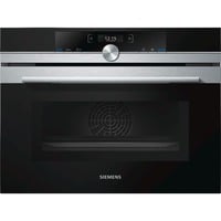 Siemens CM633GBS1 horno 45 L Acero inoxidable negro/Plateado, Medio, Horno eléctrico, 45 L, 45 L, 1000 W, Integrado