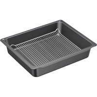 Siemens HZ633070 bandeja de horno Rectangular, Bandeja para hornear gris oscuro, Rectangular, Negro