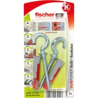 fischer DUOPOWER 10x50 RH K, Pasador gris claro/Rojo