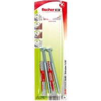 fischer DUOPOWER 10x80 S K, Pasador gris claro/Rojo