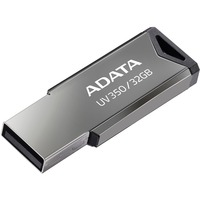 ADATA UV350 unidad flash USB 32 GB Plata, Lápiz USB plateado, 32 GB, Sin tapa, 5,9 g, Plata, Minorista