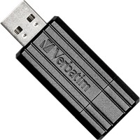 Verbatim PinStripe - Unidad USB de 32 GB - Negro, Lápiz USB negro, 32 GB, USB tipo A, 2.0, 10 MB/s, Deslizar, Negro