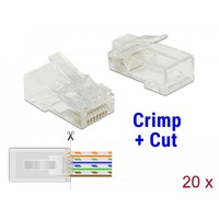 DeLOCK 86451 conector RJ-45 Transparente, Enchufe transparente, RJ-45, Transparente, Policarbonato, Cat5e, U/UTP (UTP), Oro