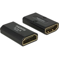 DeLOCK HDMI/HDMI Negro, Adaptador negro, HDMI, HDMI, Negro