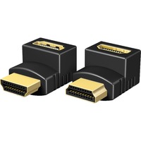 ICY BOX IB-CB009-1 HDMI A Negro, Adaptador negro, HDMI A, HDMI A, Negro