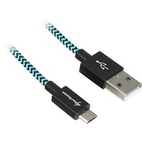 Sharkoon 4044951027071, Cable negro/Celeste