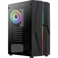 Aerocool Mecha-G-BK-v2 Midi Tower Negro, Cajas de torre negro, Midi Tower, PC, Negro, ATX, micro ATX, Mini-ITX, Acrilonitrilo butadieno estireno (ABS), SPCC, 15,9 cm